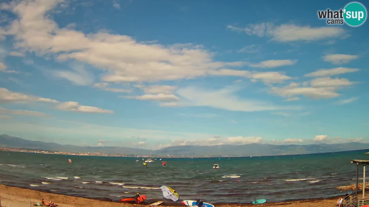 Webcam Cagliari Windsurf Club – Playa del Poetto en directo