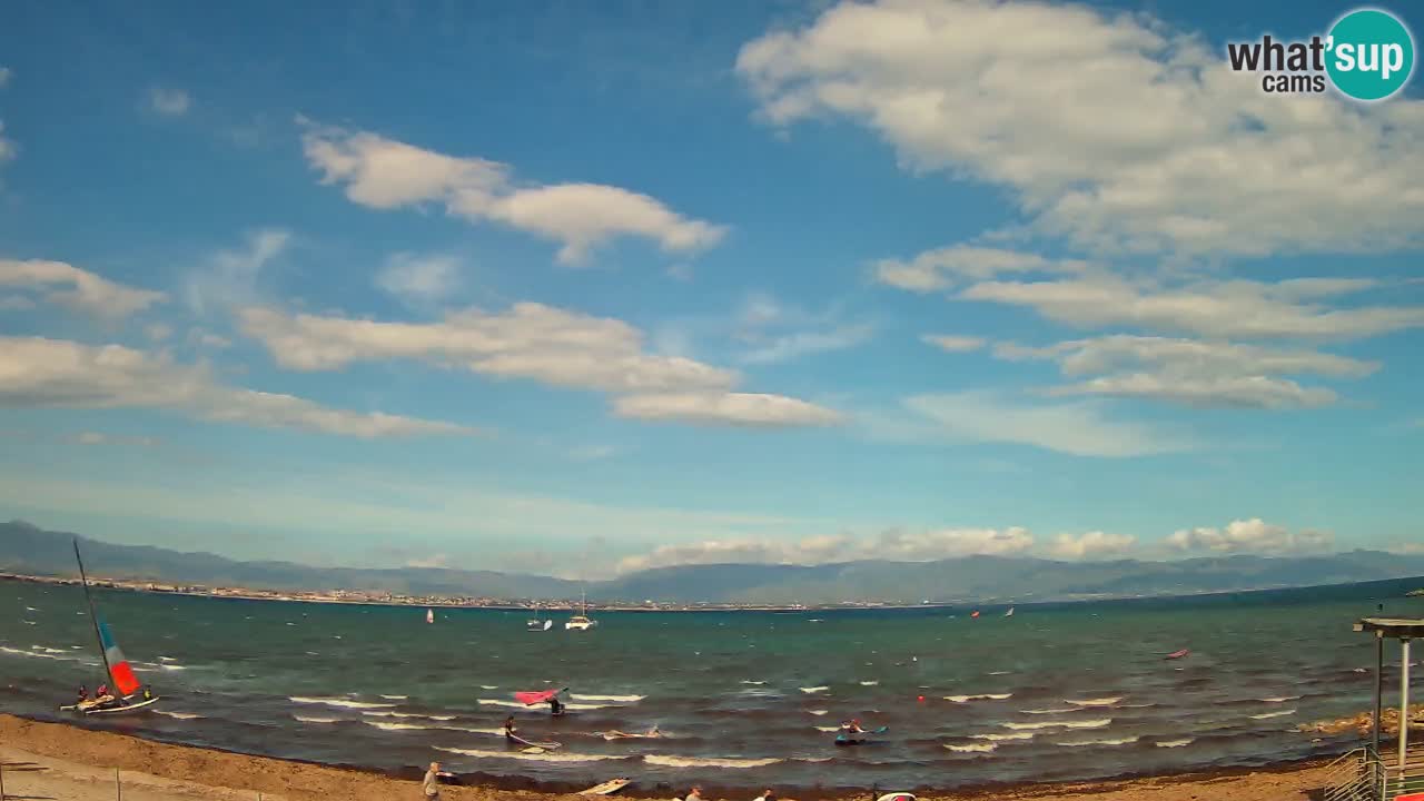 Web kamera Cagliari Windsurf Club – Poetto plaža uživo