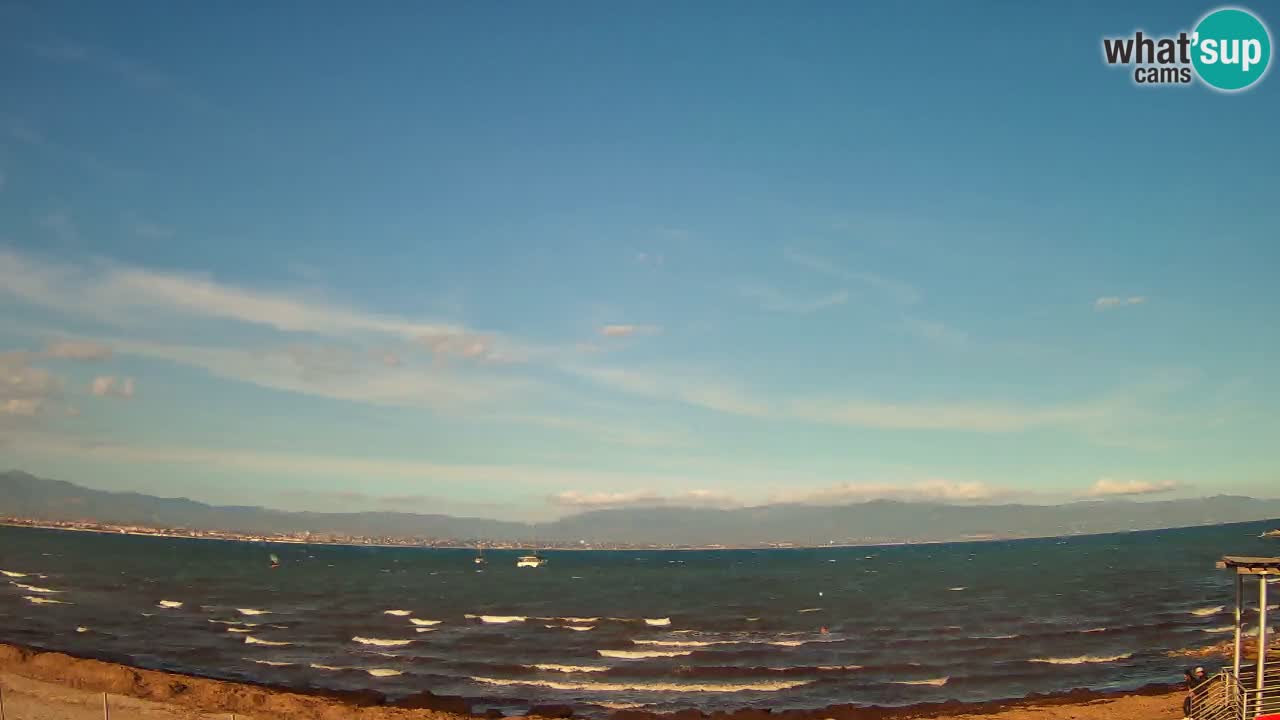 Web kamera Cagliari Windsurf Club – Poetto plaža uživo