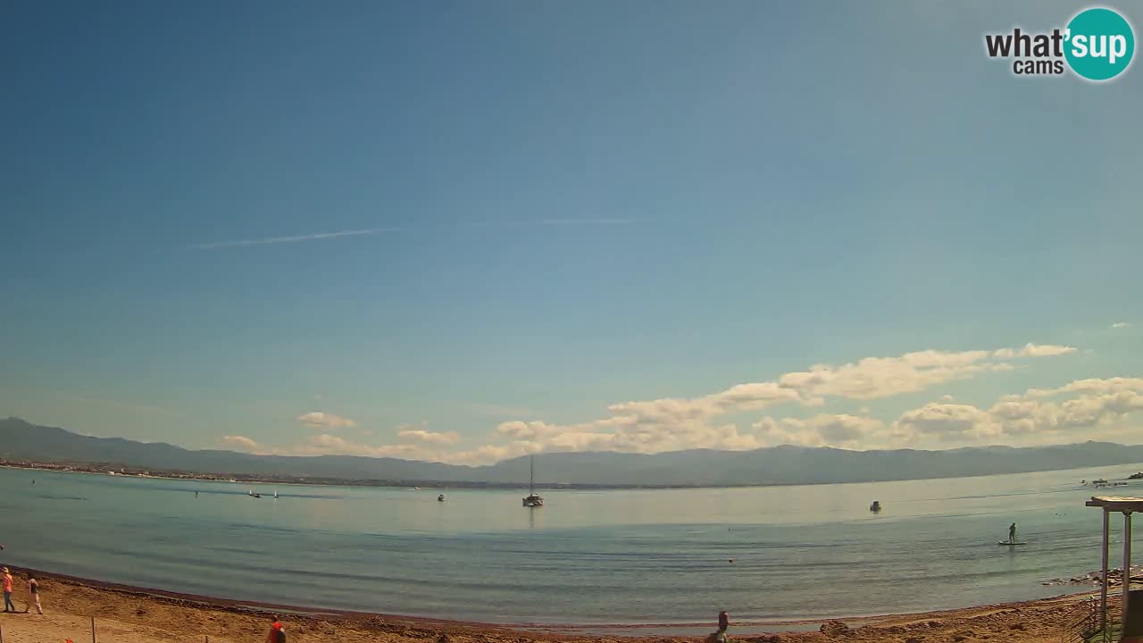 Spletna kamera Cagliari Windsurf Club – Pogled v živo s plaže Poetto