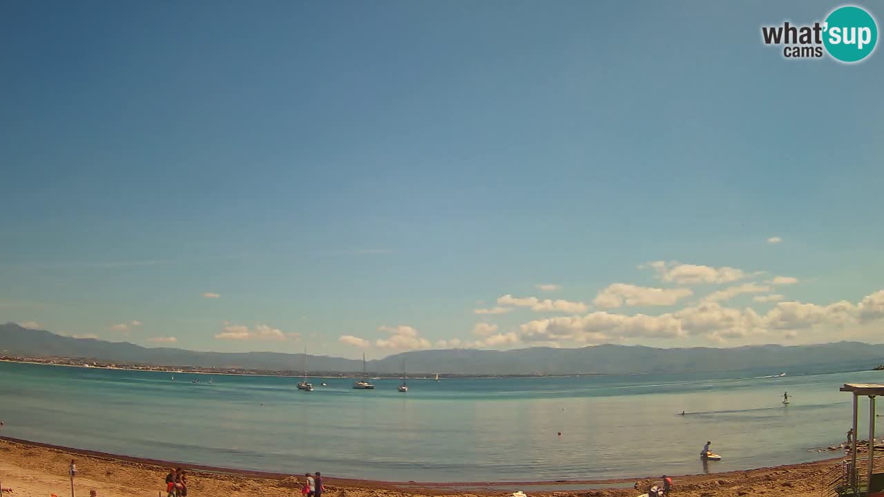 Spletna kamera Cagliari Windsurf Club – Pogled v živo s plaže Poetto