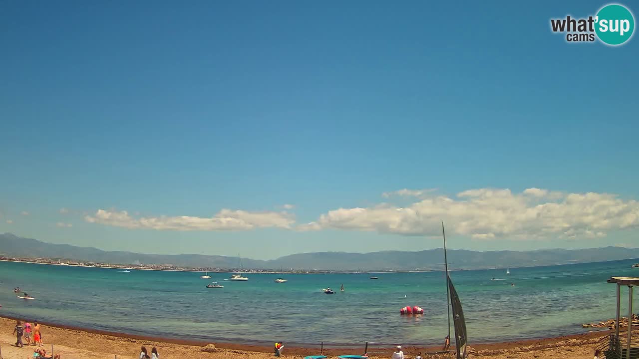 Web kamera Cagliari Windsurf Club – Poetto plaža uživo