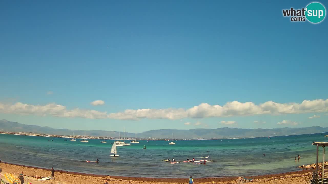 Webcam Cagliari Windsurf Club – Spiaggia del Poetto in diretta