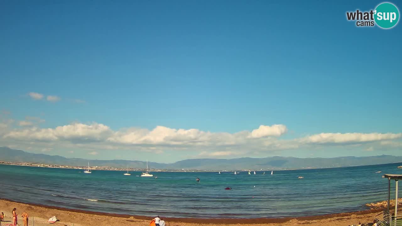 Webcam Cagliari Windsurf Club – Playa del Poetto en directo