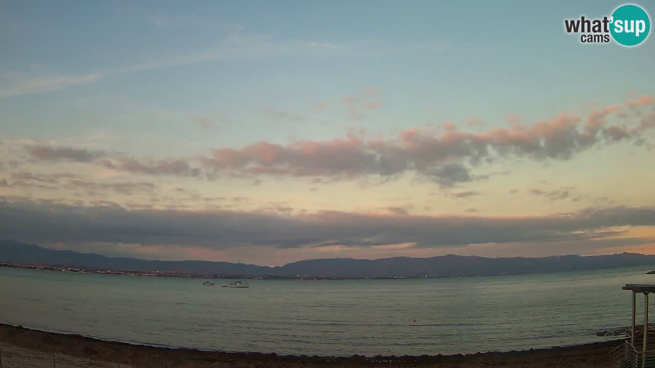 Web kamera Cagliari Windsurf Club – Poetto plaža uživo
