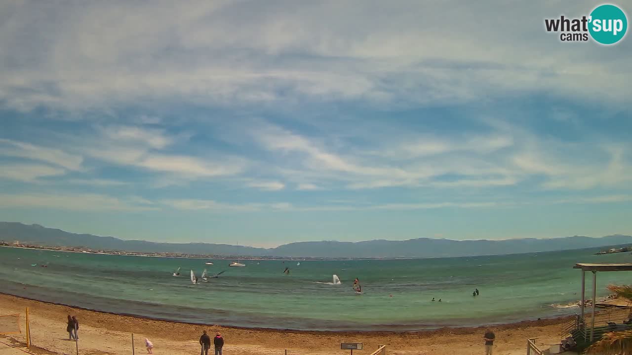 Webcam Cagliari Windsurf Club – Spiaggia del Poetto in diretta