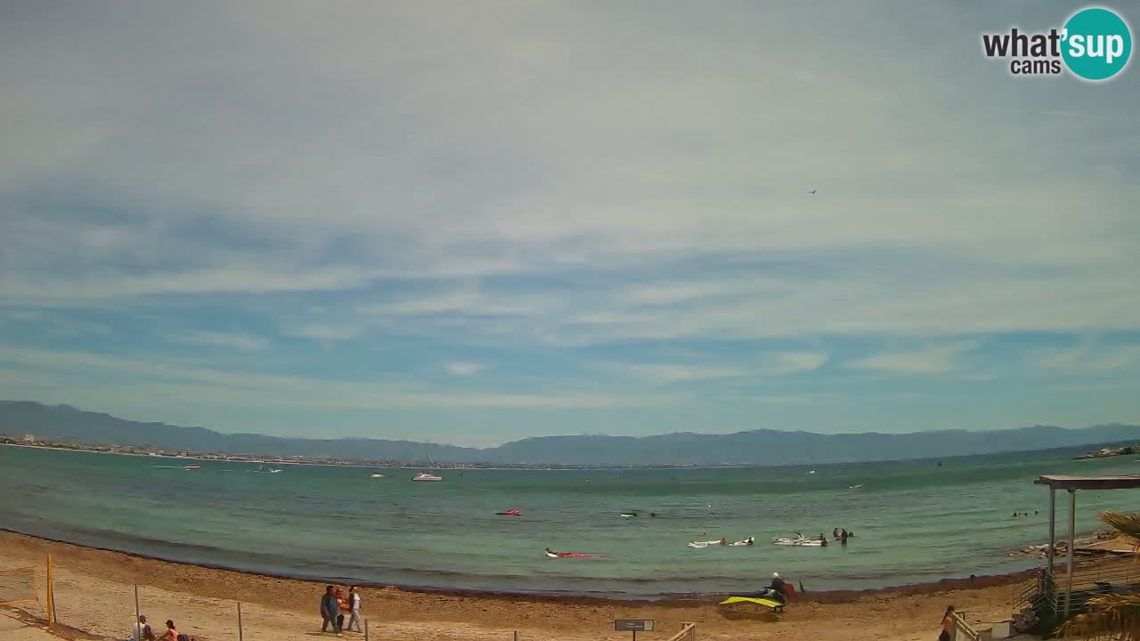Webcam Cagliari Windsurf Club – Playa del Poetto en directo