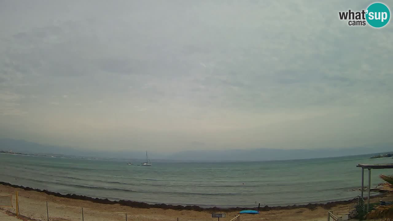 Spletna kamera Cagliari Windsurf Club – Pogled v živo s plaže Poetto