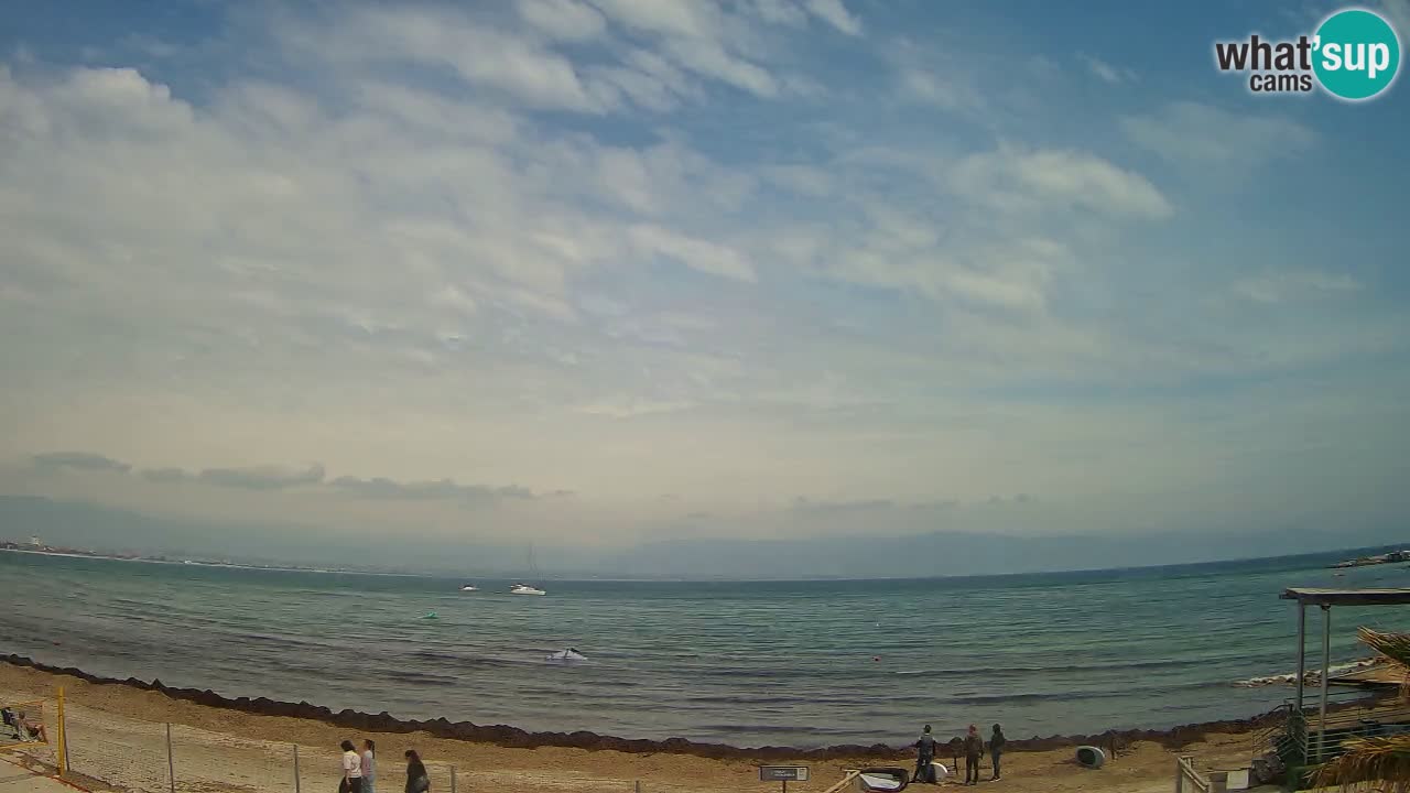 Webcam Cagliari Windsurf Club – Playa del Poetto en directo