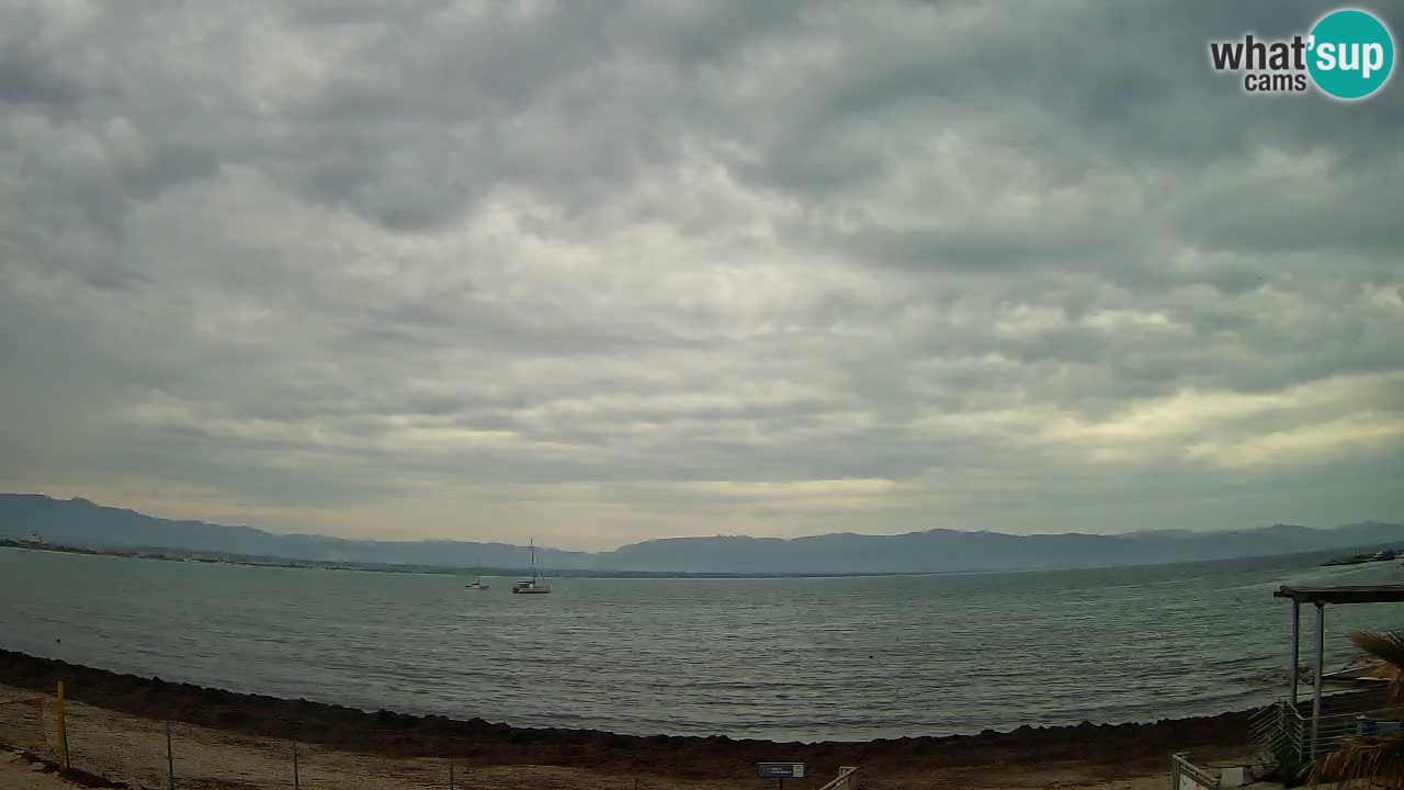 Spletna kamera Cagliari Windsurf Club – Pogled v živo s plaže Poetto