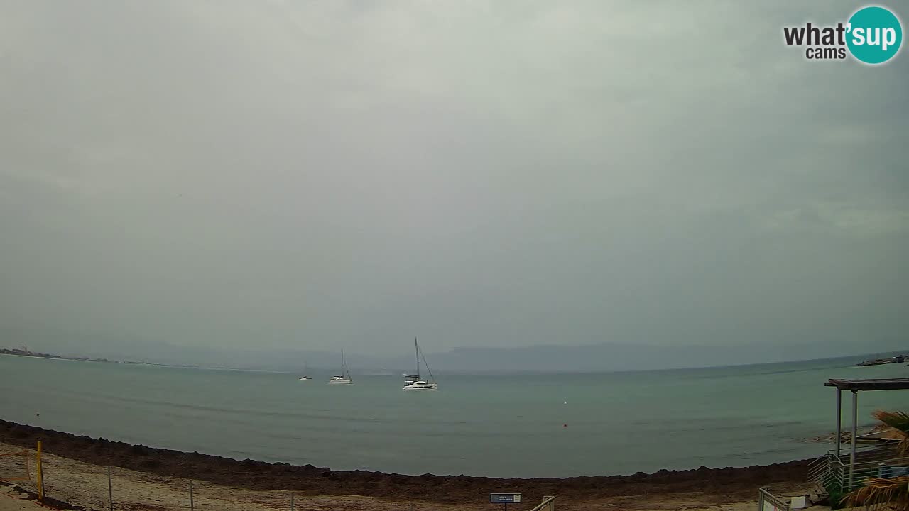 Spletna kamera Cagliari Windsurf Club – Pogled v živo s plaže Poetto