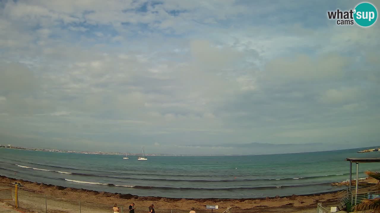 Web kamera Cagliari Windsurf Club – Poetto plaža uživo