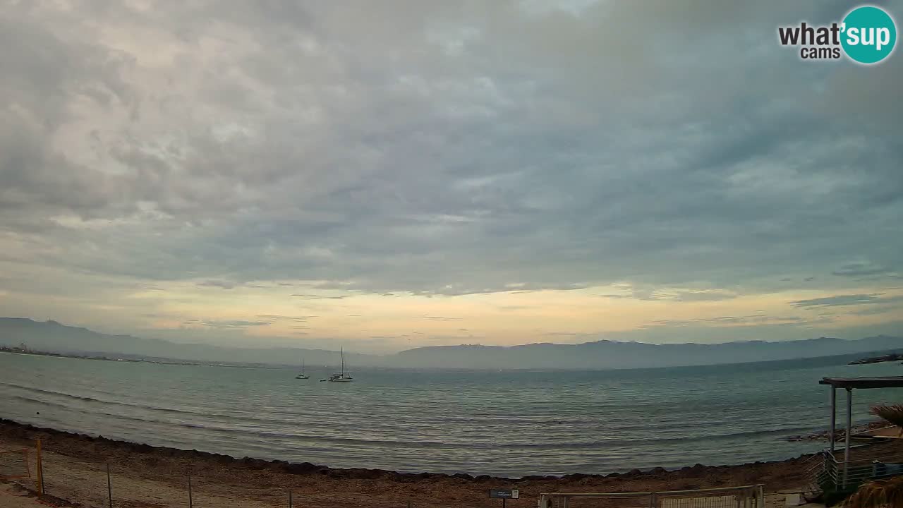 Web kamera Cagliari Windsurf Club – Poetto plaža uživo