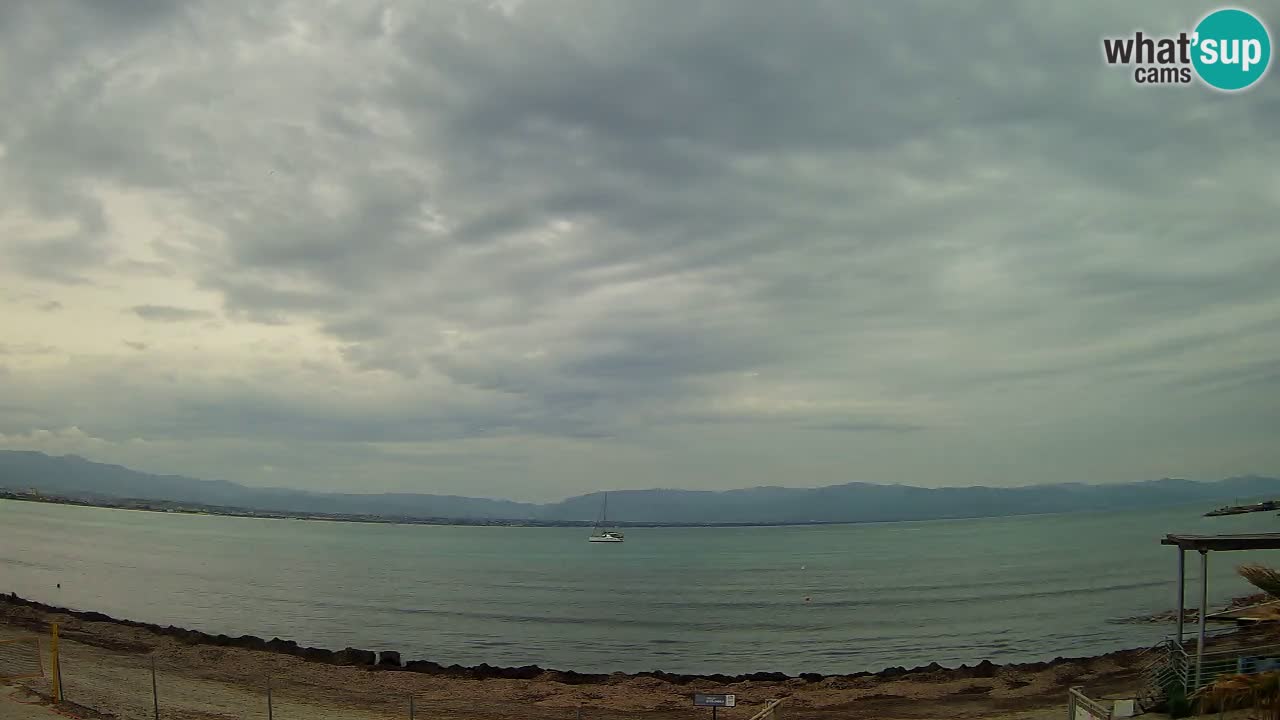 Webcam Cagliari Windsurf Club – Playa del Poetto en directo