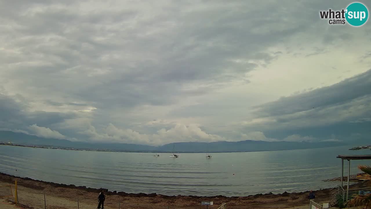 Webcam Cagliari Windsurf Club – Playa del Poetto en directo