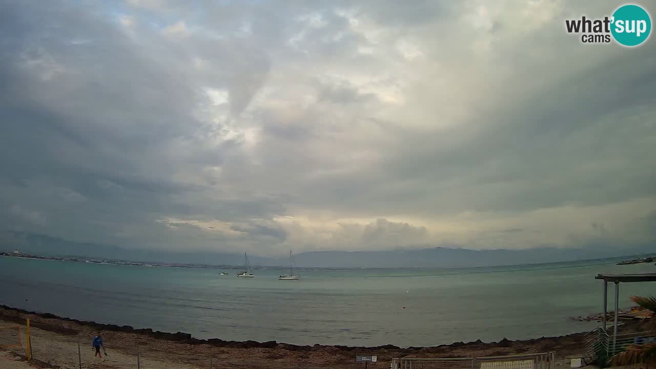 Webcam Cagliari Windsurf Club – Playa del Poetto en directo