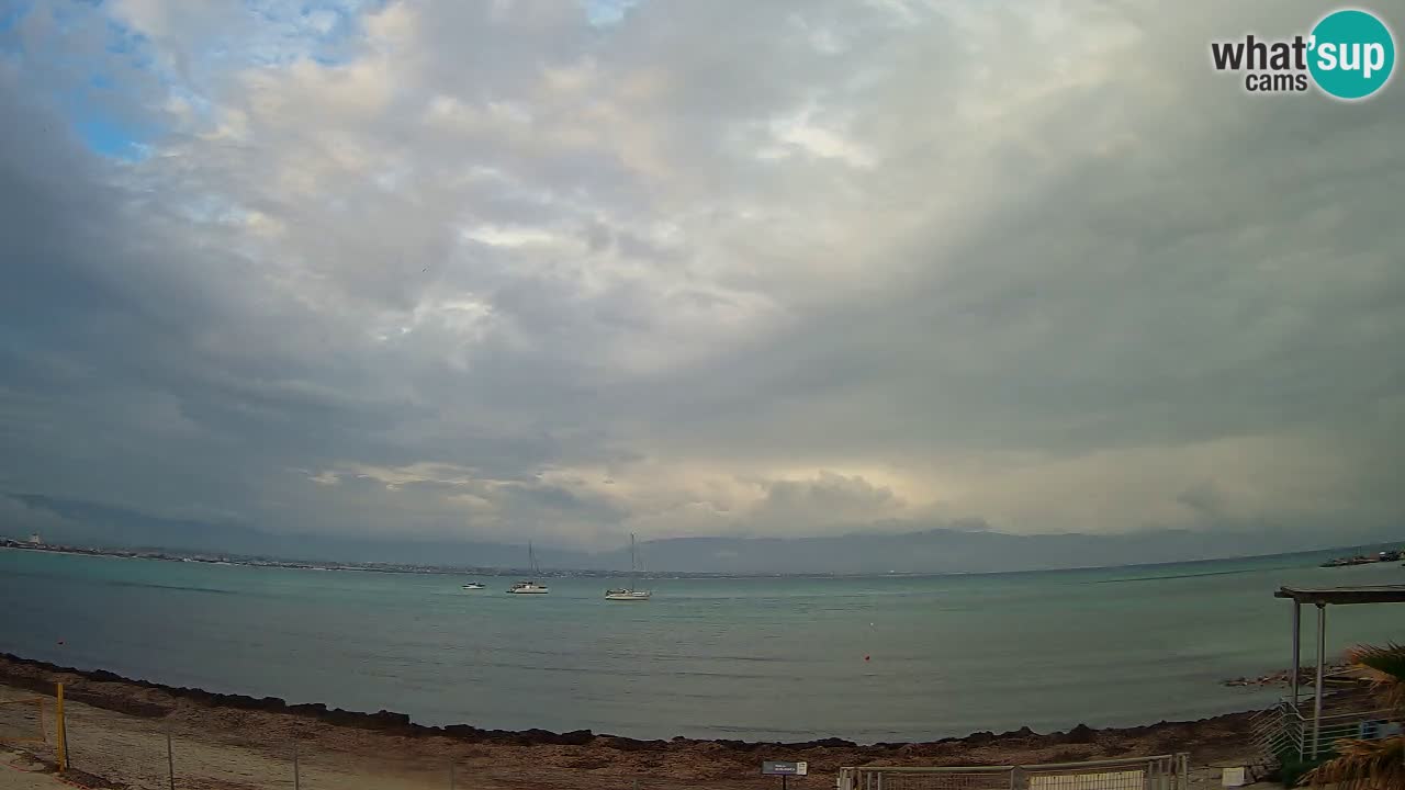 Spletna kamera Cagliari Windsurf Club – Pogled v živo s plaže Poetto