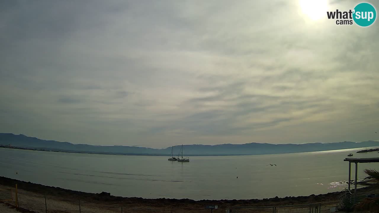 Spletna kamera Cagliari Windsurf Club – Pogled v živo s plaže Poetto