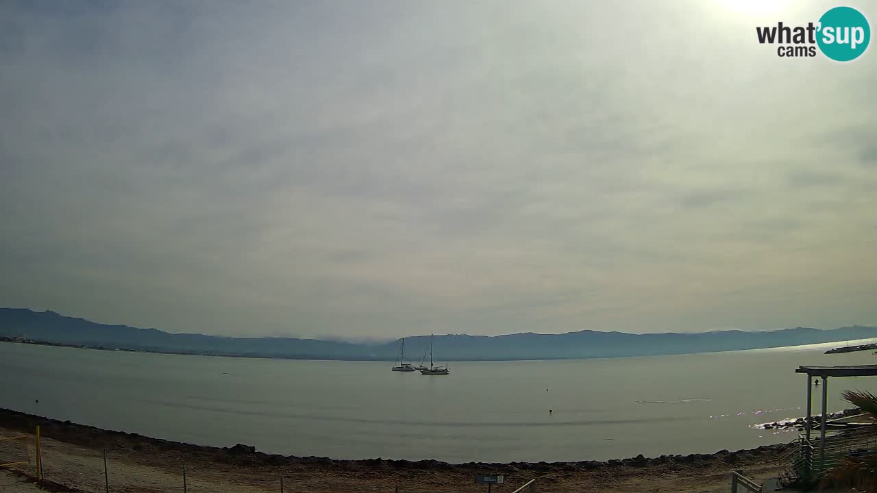 Spletna kamera Cagliari Windsurf Club – Pogled v živo s plaže Poetto
