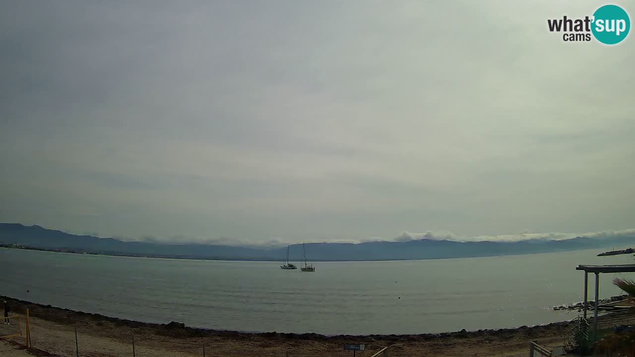 Web kamera Cagliari Windsurf Club – Poetto plaža uživo