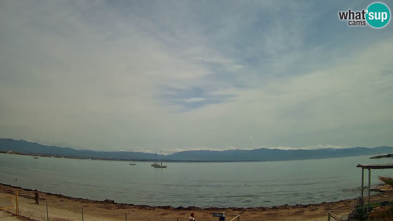 Webcam Cagliari Windsurf Club – Playa del Poetto en directo