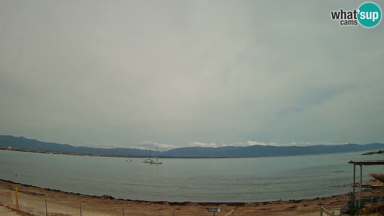 Webcam Cagliari Windsurf Club – Playa del Poetto en directo