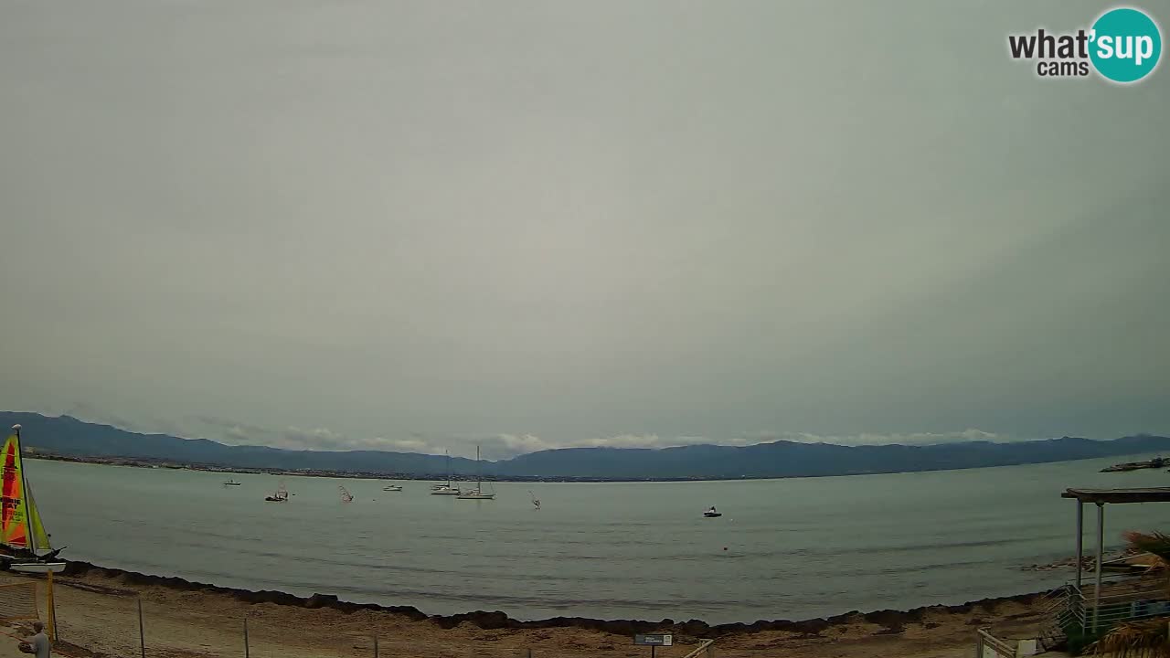 Webcam Cagliari Windsurf Club – Playa del Poetto en directo