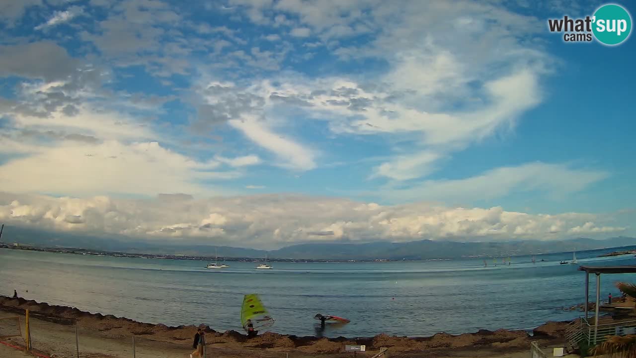 Webcam Cagliari Windsurf Club – Playa del Poetto en directo