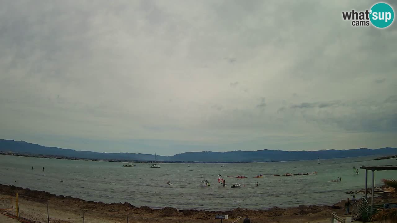 Web kamera Cagliari Windsurf Club – Poetto plaža uživo