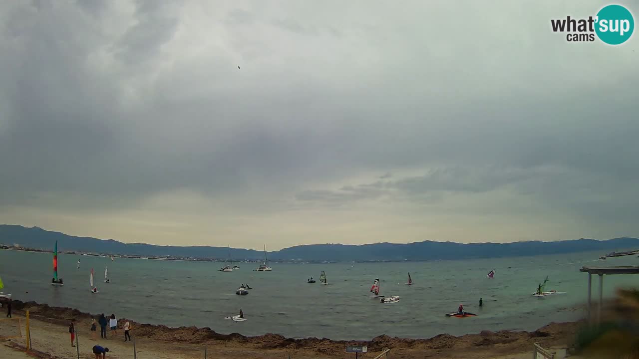 Web kamera Cagliari Windsurf Club – Poetto plaža uživo