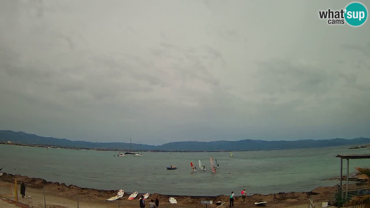 Webcam Cagliari Windsurf Club – Playa del Poetto en directo