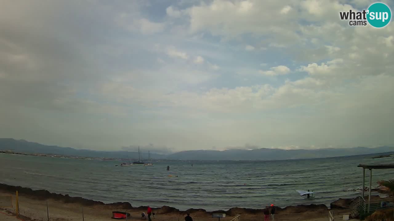 Web kamera Cagliari Windsurf Club – Poetto plaža uživo