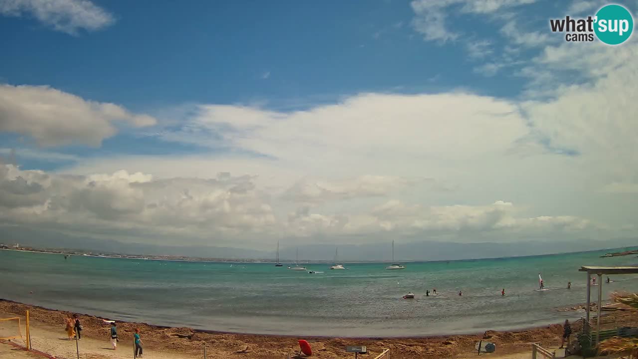 Spletna kamera Cagliari Windsurf Club – Pogled v živo s plaže Poetto