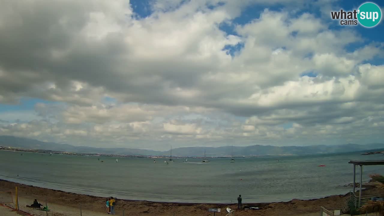 Webcam Cagliari Windsurf Club – Playa del Poetto en directo