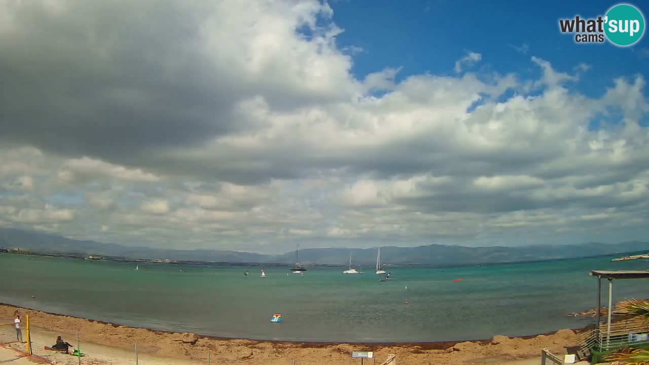 Webcam Cagliari Windsurf Club – Playa del Poetto en directo