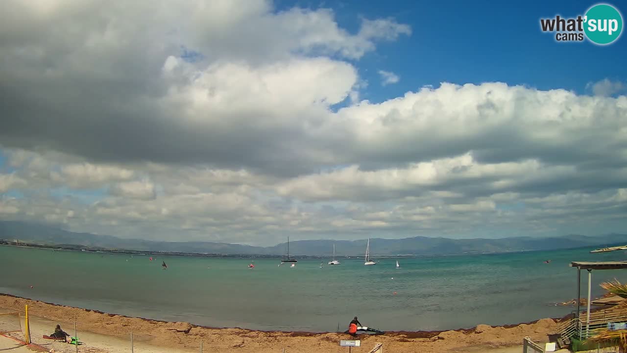 Webcam Cagliari Windsurf Club – Playa del Poetto en directo