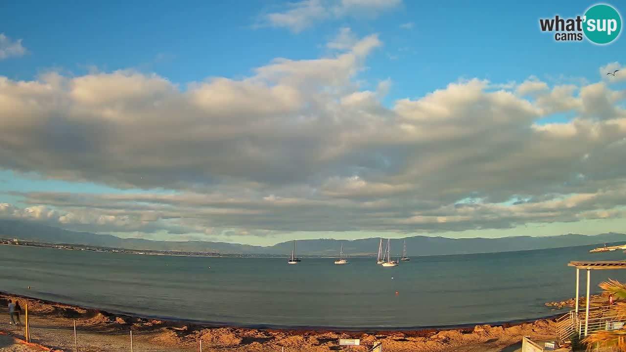 Webcam Cagliari Windsurf Club – Playa del Poetto en directo