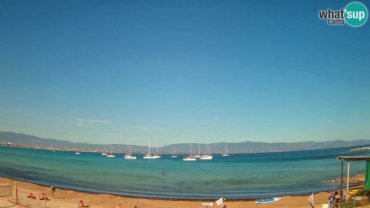 Webcam Cagliari Windsurf Club – Plage du Poetto en direct