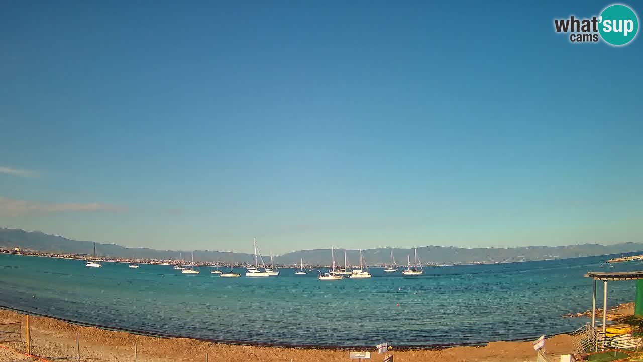 Webcam Cagliari Windsurf Club – Playa del Poetto en directo