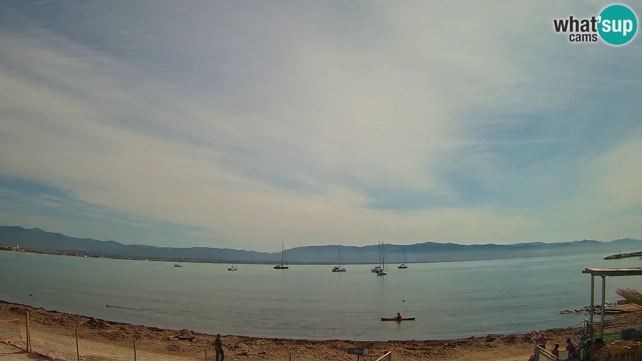Webcam Cagliari Windsurf Club – Playa del Poetto en directo