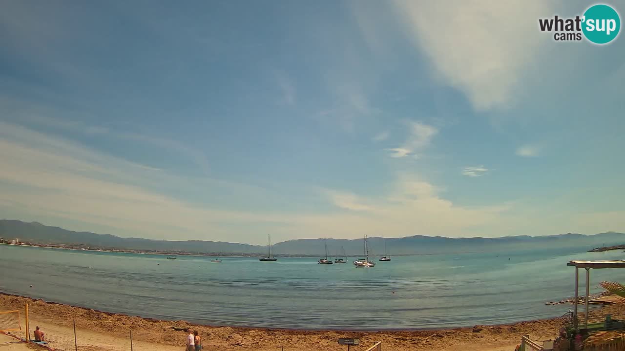 Spletna kamera Cagliari Windsurf Club – Pogled v živo s plaže Poetto