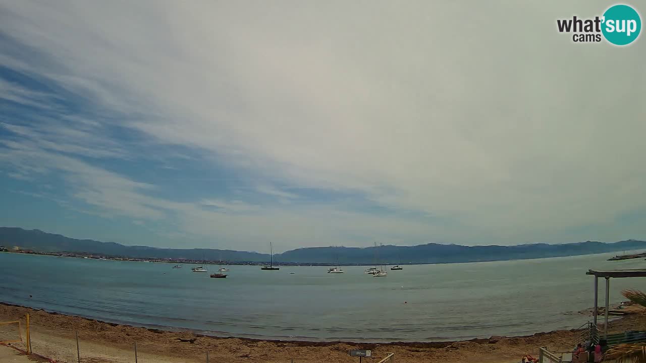 Spletna kamera Cagliari Windsurf Club – Pogled v živo s plaže Poetto