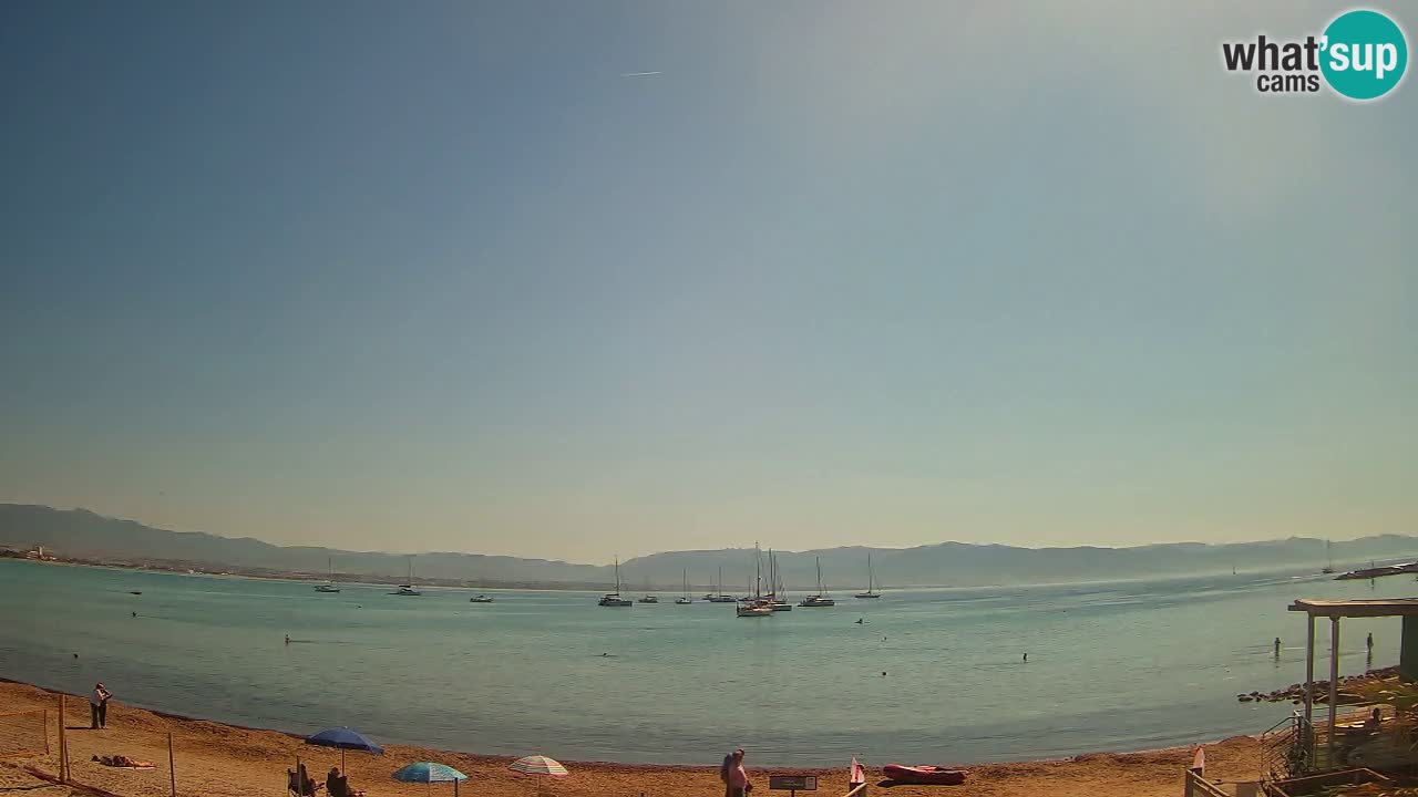 Spletna kamera Cagliari Windsurf Club – Pogled v živo s plaže Poetto