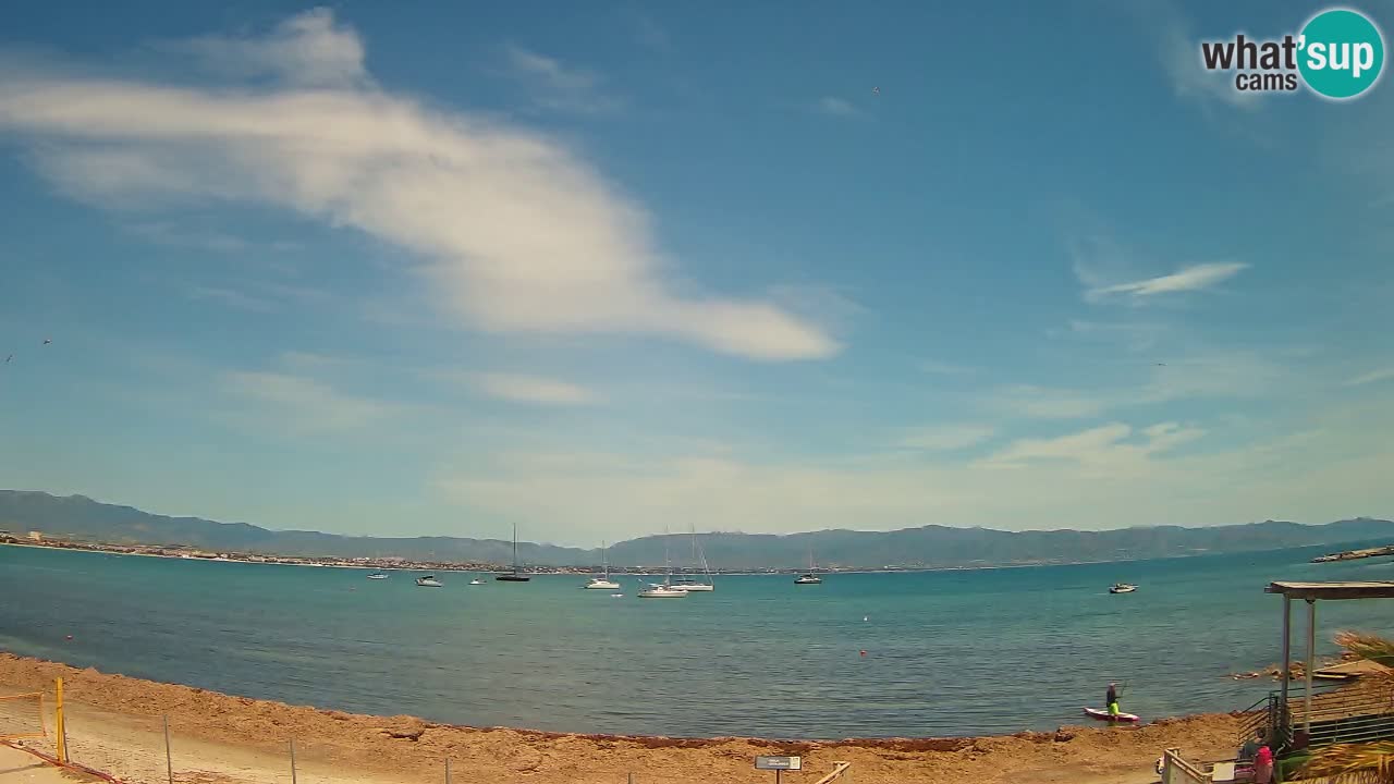 Web kamera Cagliari Windsurf Club – Poetto plaža uživo