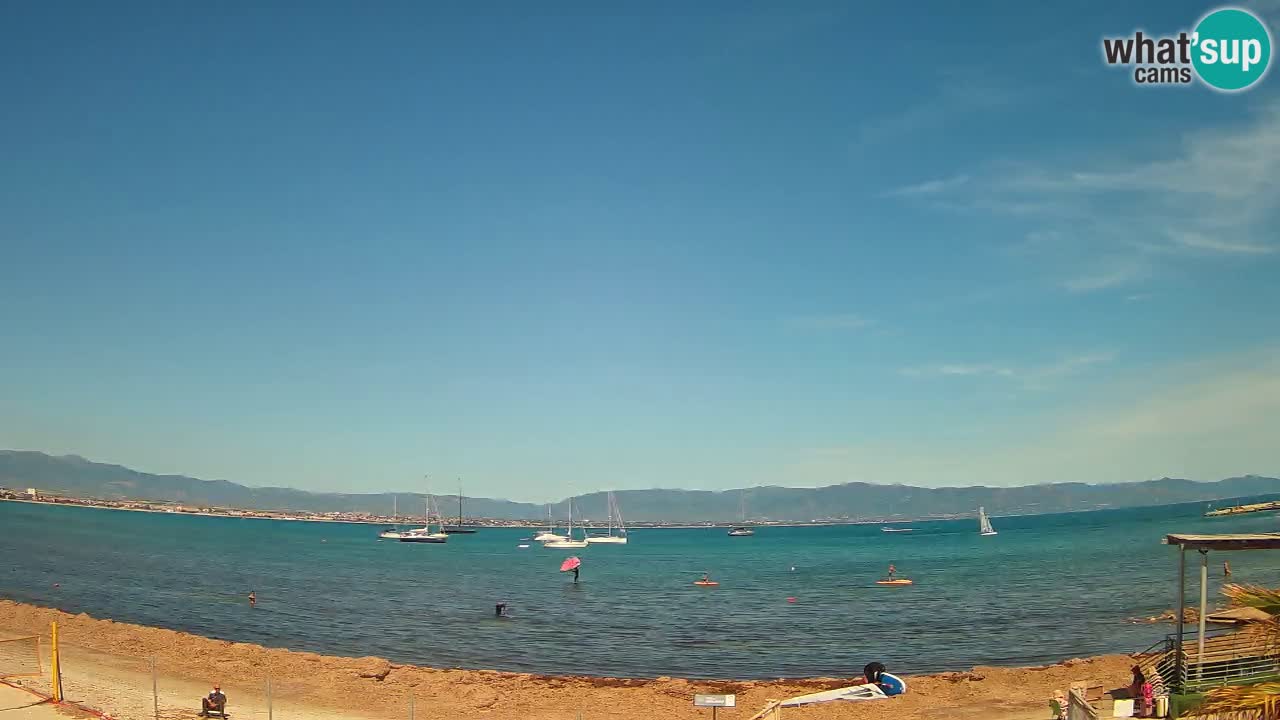 Webcam Cagliari Windsurf Club – Plage du Poetto en direct