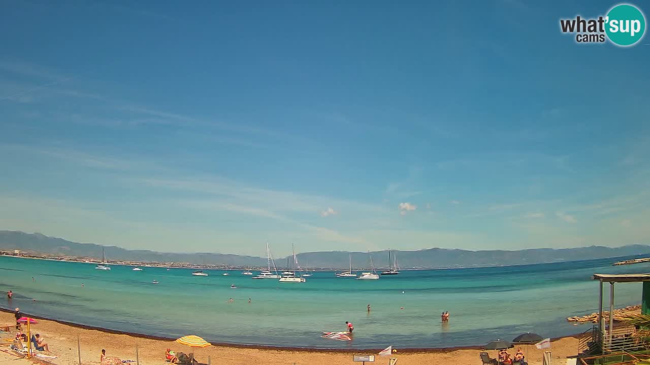Webcam Cagliari Windsurf Club – Plage du Poetto en direct