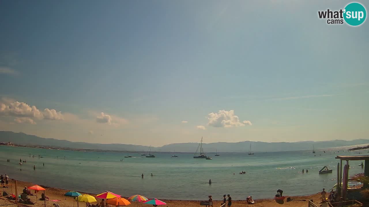 Spletna kamera Cagliari Windsurf Club – Pogled v živo s plaže Poetto