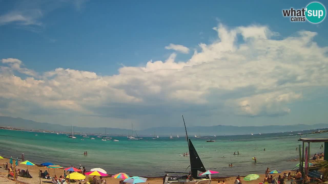 Webcam Cagliari Windsurf Club – Playa del Poetto en directo