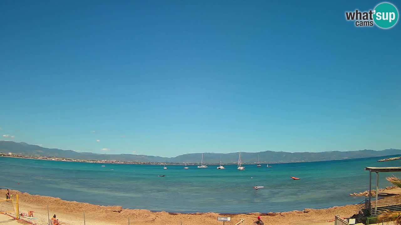 Web kamera Cagliari Windsurf Club – Poetto plaža uživo