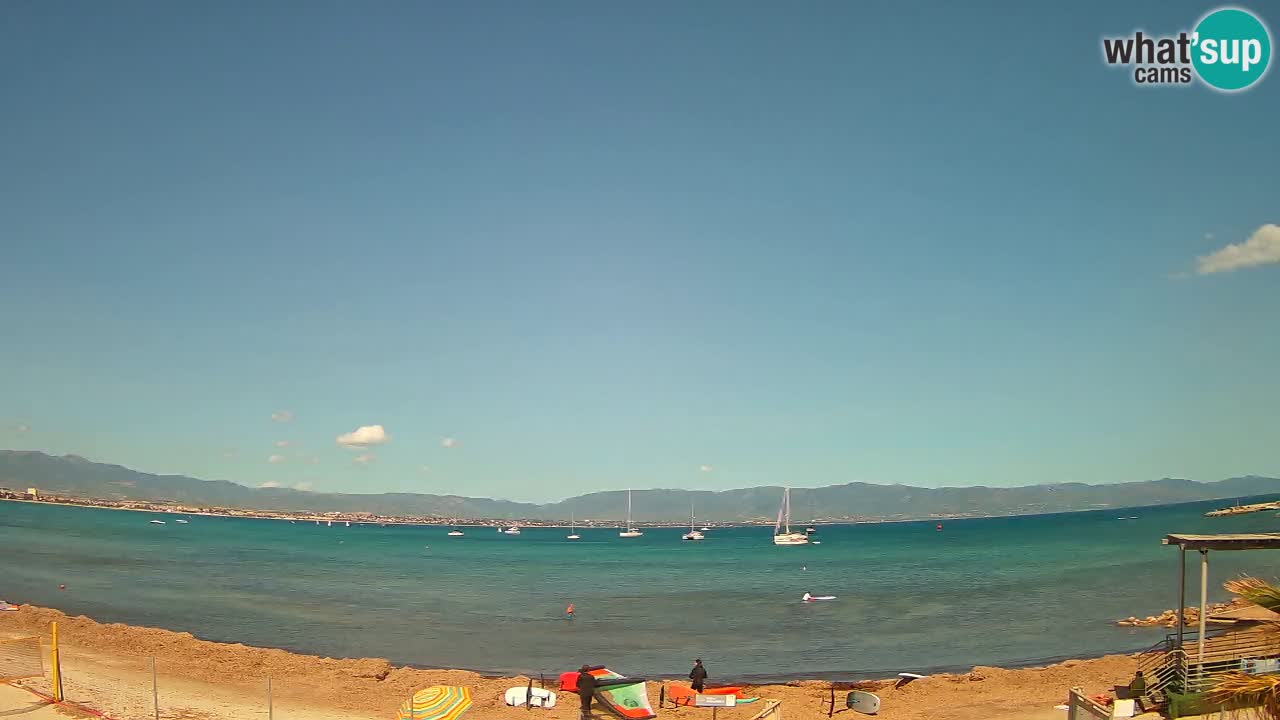 Web kamera Cagliari Windsurf Club – Poetto plaža uživo